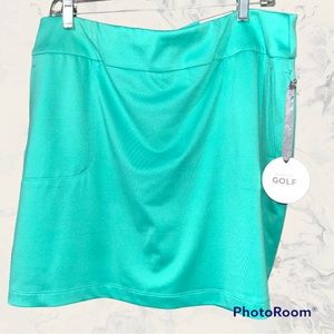 NWT Zenergy Golf by Chico's Aqua/Caribbean Blue Golf Skort - Large